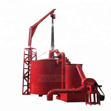 Carbon Steel And Firebrick Hoisting Gas Flow Coconut Shell Charcoal Making Machine